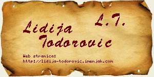 Lidija Todorović vizit kartica
